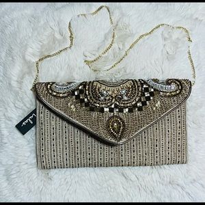 Lulu’s Gold Beaded Clutch/Purse